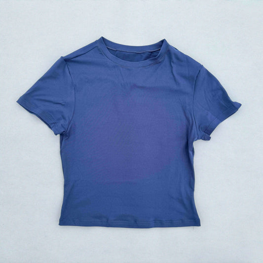 Women's Tight Fitting Sports T-shirt Quick Drying Breathable Short Sleeved Yoga T-shirt Running Exercise Fitness Short Sleeved