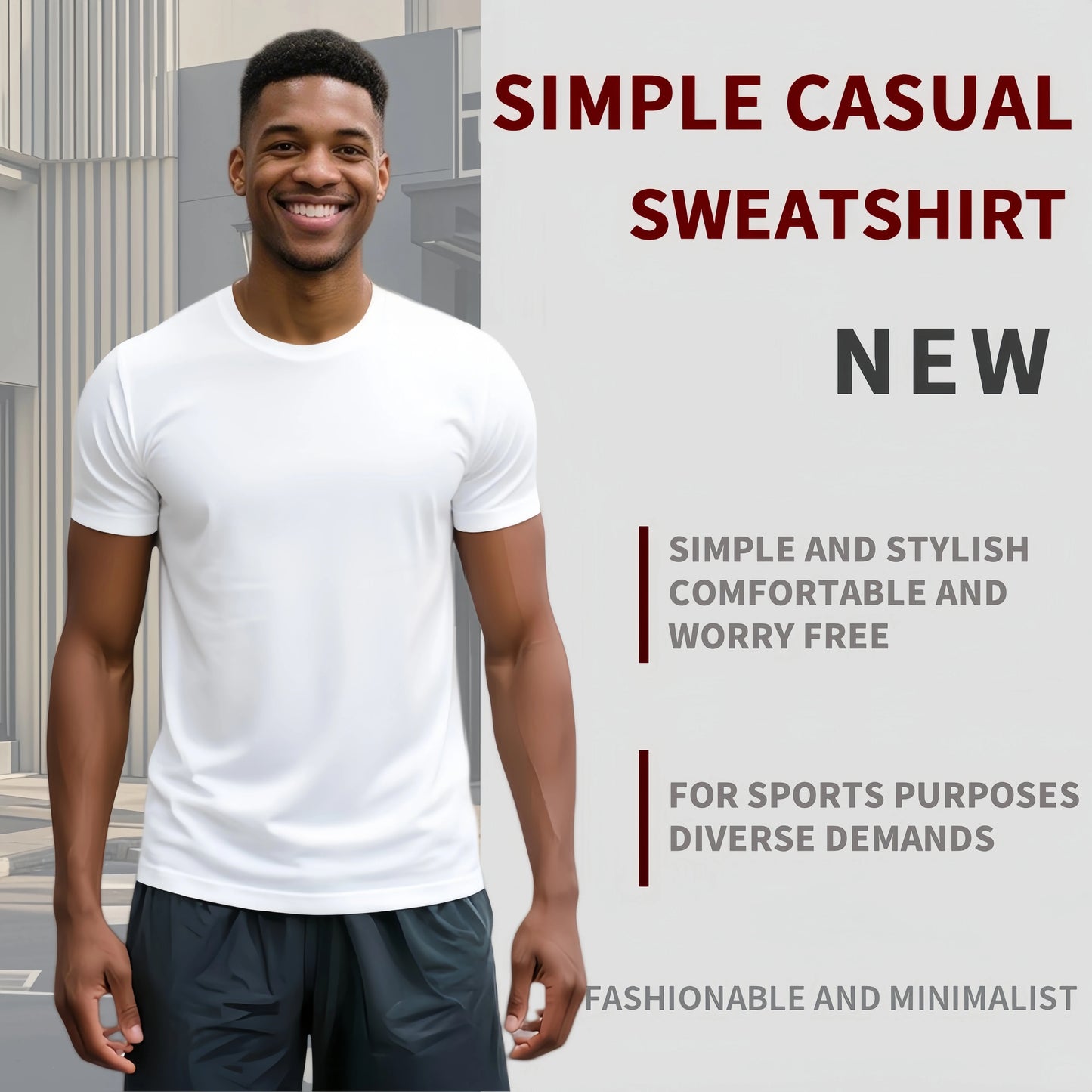 5Pcs Men's Quick Dry Short Sleeve Gym Running Moisture Wicking Round Neck T-Shirt Training Exercise Sport Shirt Tops Lightweight