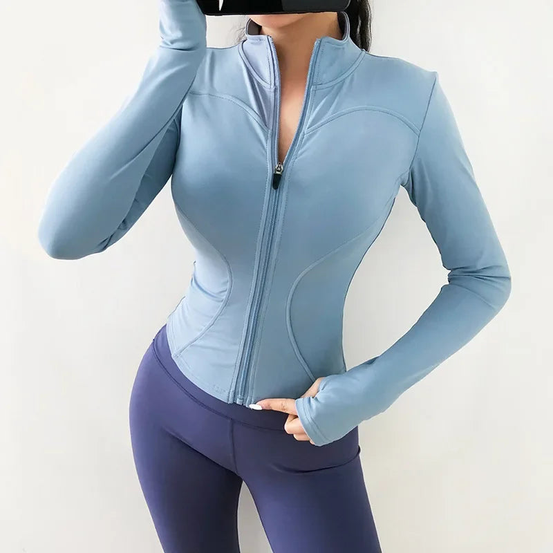 Sport Speed Dry Top Women's Slimming Yoga Jacket Fitness Casual Running Long Sleeve Summer Smooth Slimming Sexy Sports Shirt