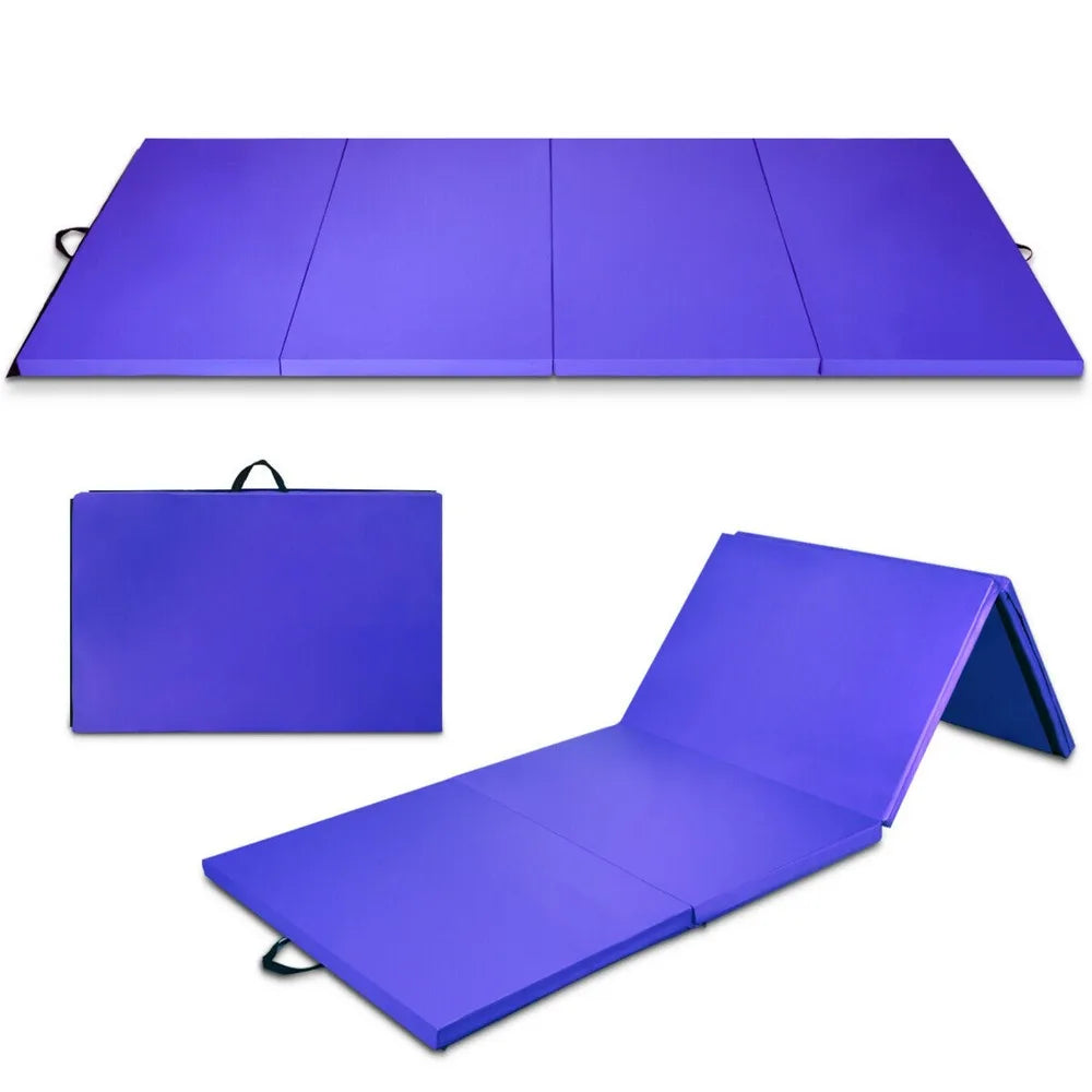 4'x10'x2" Folding Gymnastic Tumbling Mat Yoga Exercise Fitness Mat