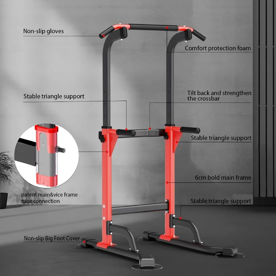 Dip Station - Home Gym Strength Training Pull-Ups Dip-Ups 330Lbs