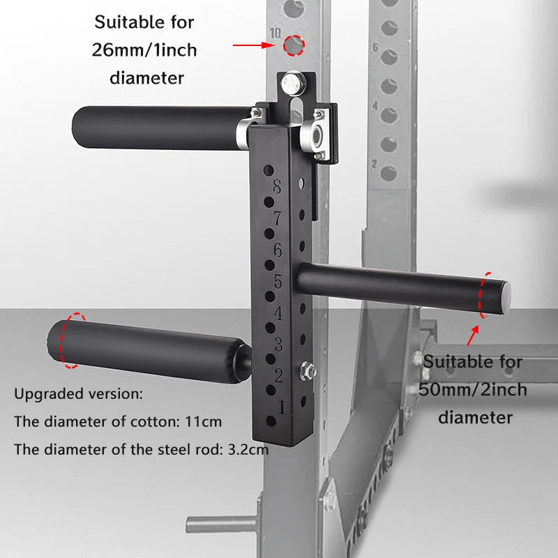 Leg Extension Attachment Adjustable Leg Extension Rack Attachment Squat Rack Accessories Leg Curl Attachment Home Gym Leg Strength Fitness Equipment