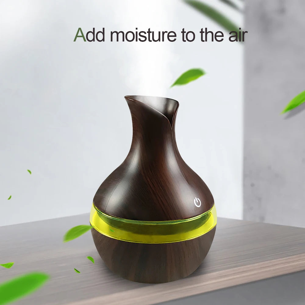 New 300ml Aromatherapy Humidifier & Oil Diffuser  2 in 1 USB Design, Ultra Quiet, Perfect for Bedroom, Office (2 Oils Included)