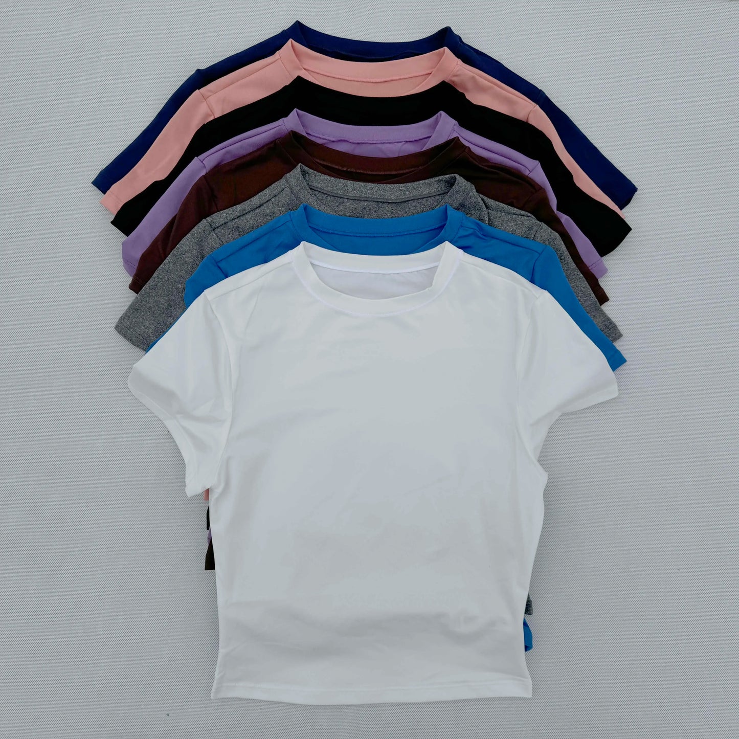 Women's Tight Fitting Sports T-shirt Quick Drying Breathable Short Sleeved Yoga T-shirt Running Exercise Fitness Short Sleeved